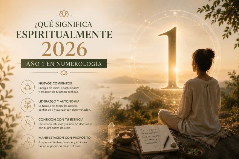 ¿QUÉ SIGNIFICA ESPIRITUALMENTE 2026 AÑO 1 EN NUMEROLOGÍA?