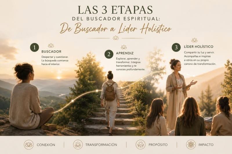 LAS 3 ETAPAS DEL BUSCADOR ESPIRITUAL: DE BUSCADOR A LÍDER HOLÍSTICO